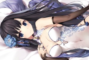 karory,原创,黑发,碧眼,汉服,长发,waifu2x