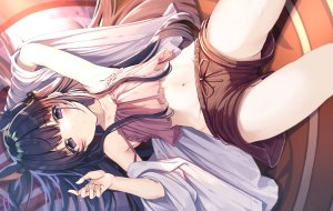 霧原かすみ,公主连结!,兽耳,脸红,长发,露脐,紫色眼,紫发,waifu2x