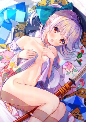 breast_hold,和服,No-Bra,nopan,剑