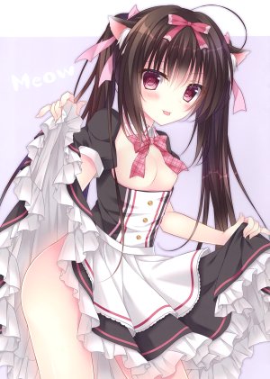 小日向ほしみ,兽耳,areola,露胸,猫耳,No-Bra