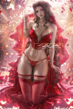 艾瑞丝红色礼服 Red lingery Aerith