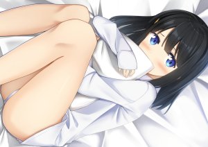 原创,黑发,碧眼,脸红,胖次,衬衫,短发,下着