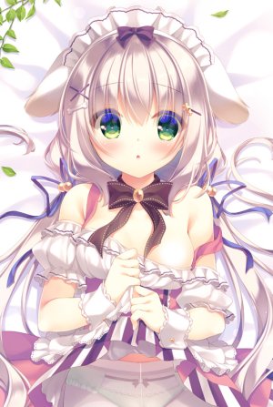 原创,ゆき恵,前发,脸红,露胸,发饰,长发,视线正对,横臥,横乳,胖次,黑丝,缎带,衬衫,短裙,single,下着,白丝