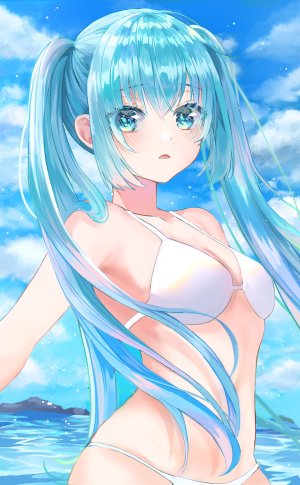 lisi,初音ミク,VOCALOID,水着,泳装